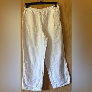 Liz Claiborne White Linen pants. Size M.
